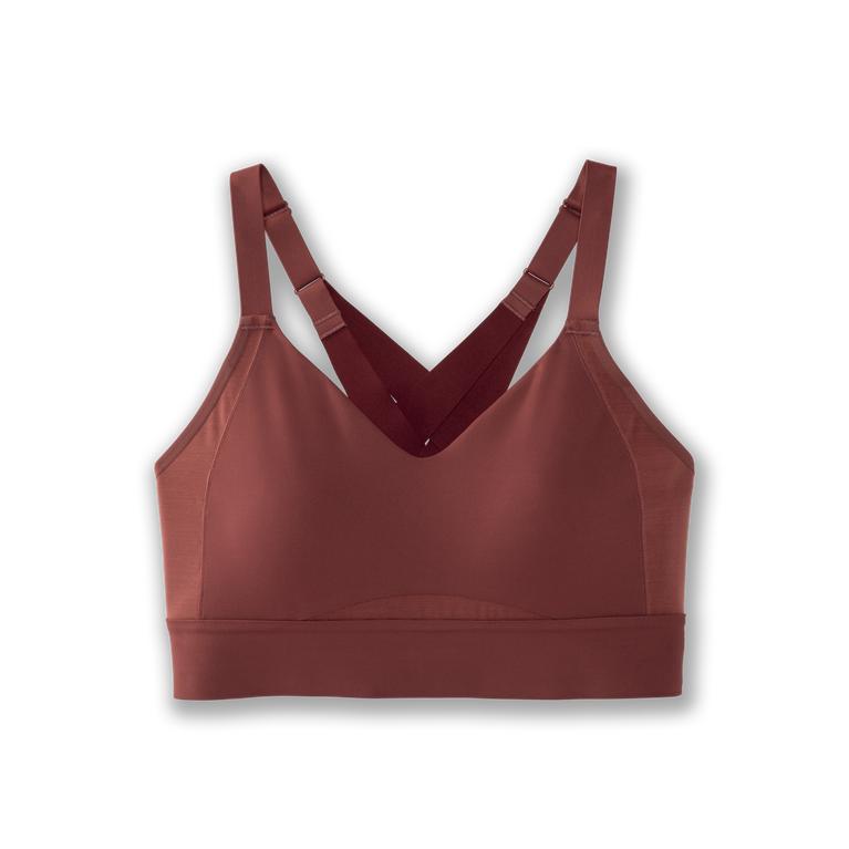 Brooks Drive Interlace Womens Running Bra - Burgundy/Terracotta - Indonesia (JFTL-41875)